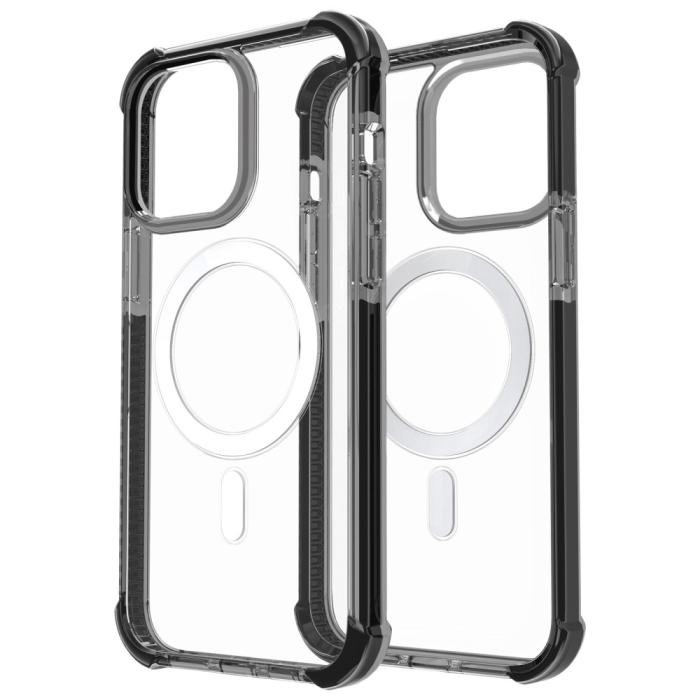 Bild 2,  iPhone 15 Skal MagSafe Shockproof Hybrid Svart