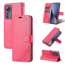 AZNS AZNS Xiaomi 12 Fodral L&auml;der R&ouml;d
