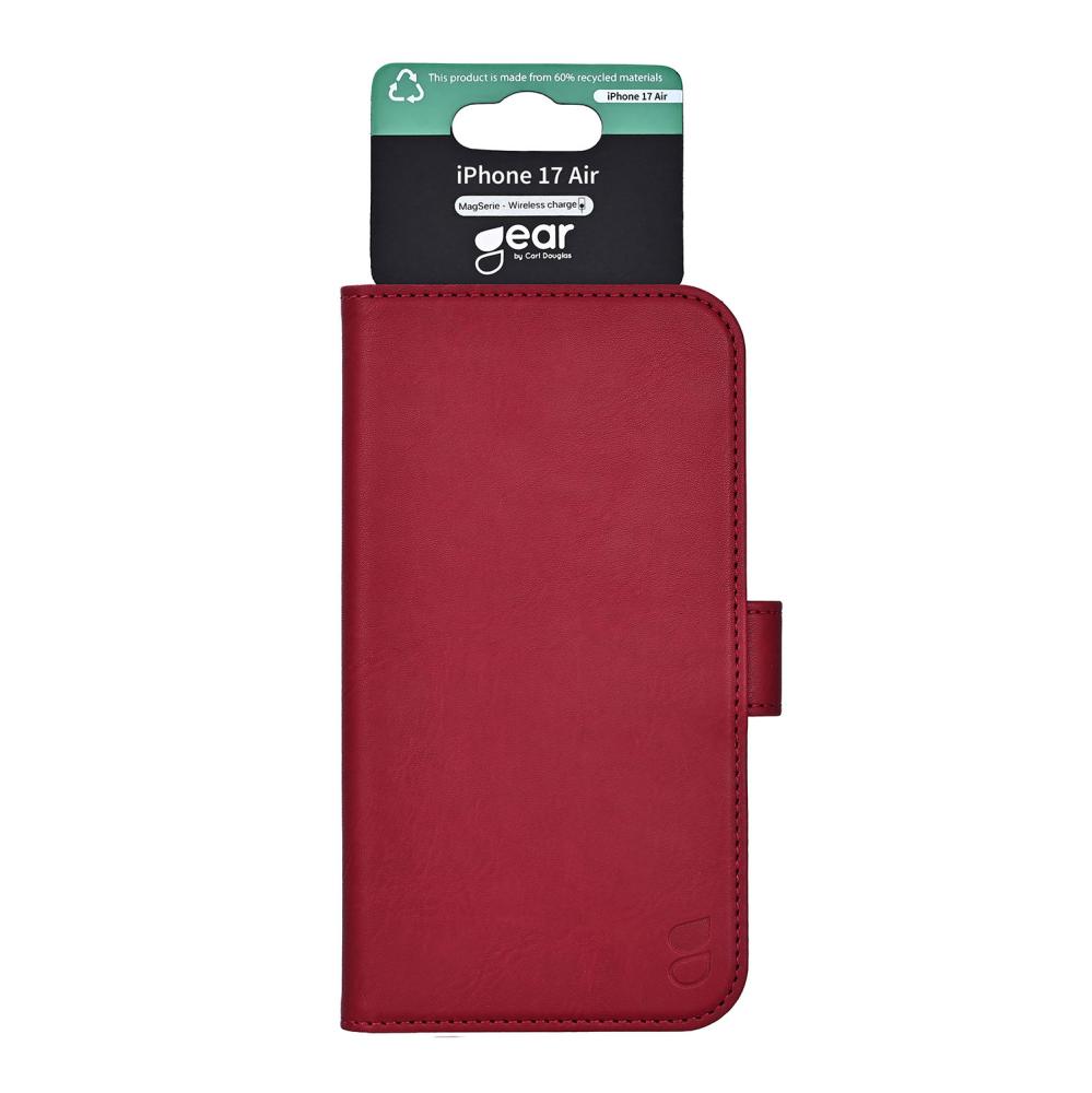 Gear Gear iPhone Air Fodral MagSafe Läder Deep Red