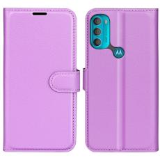  Motorola Moto G71 Fodral Litchi Textur Lila
