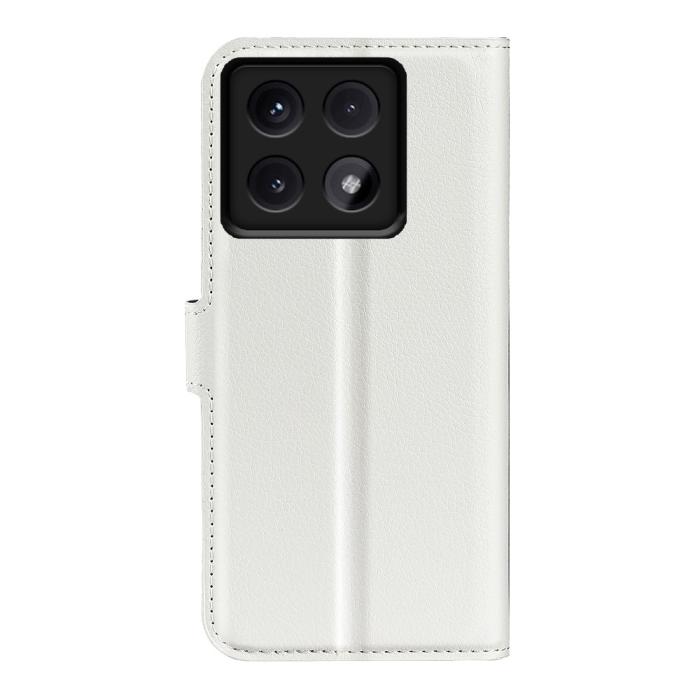 Bild 6,  Xiaomi 14T Fodral Litchi Läder Vit