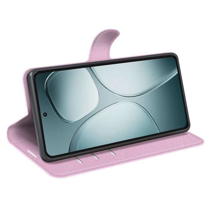 Bild 3,  Xiaomi 14T Fodral Litchi Läder Ljus Rosa
