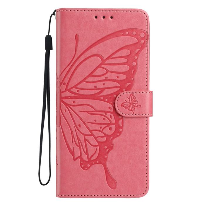 Bild 4,  Samsung Galaxy S26 Fodral Fjäril Tryck Rosa
