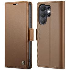 CASEME CASEME Samsung Galaxy S26 Ultra Fodral RFID L&auml;der Brun