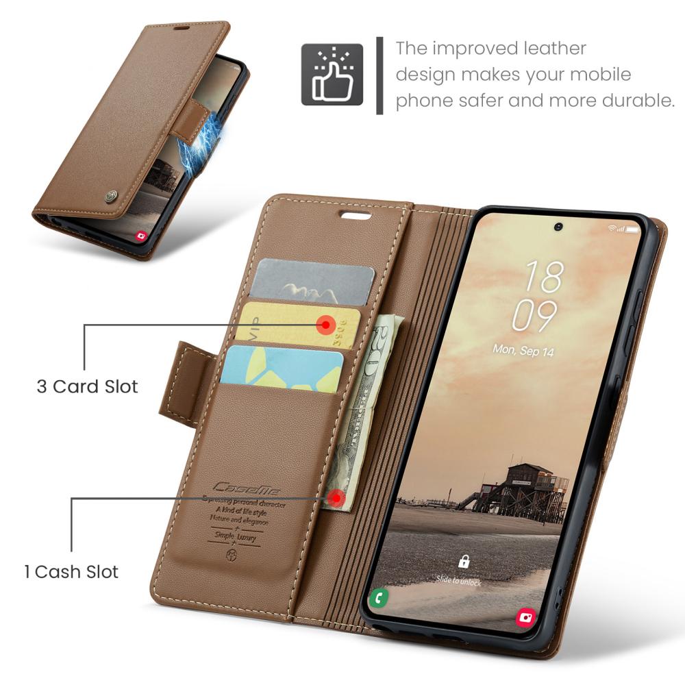CASEME CASEME Samsung Galaxy S26 Ultra Fodral RFID Läder Brun
