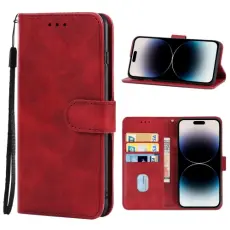  iPhone 14 Pro Max Fodral L&auml;der R&ouml;d