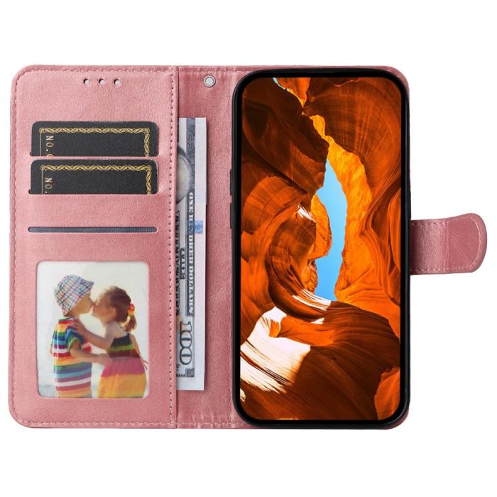 Bild 2,  Xiaomi Redmi Note 14 4G Fodral Läder Folio Roséguld