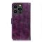  iPhone 15 Pro Fodral Retro Crazy Horse Lila
