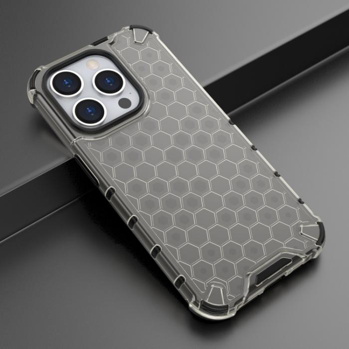 Bild 2,  iPhone 15 Pro Skal Shockproof Honeycomb Svart