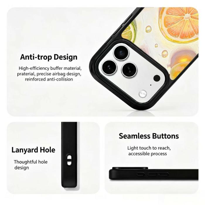 Bild 3,  iPhone 18 Pro / 17 Pro Skal MagSafe UV-Mönster Apelsin