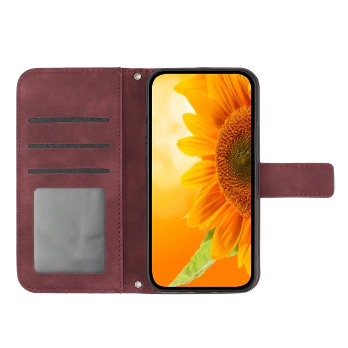 Bild 2,  Xiaomi 17T Pro Fodral Läder Solros Vinröd