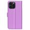  iPhone 16 Pro Max Fodral Litchi Läder Textur Lila