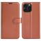  iPhone 16 Pro Max Fodral Litchi Läder Textur Brun