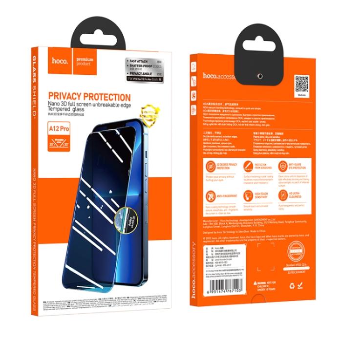 Bild 5, HOCO HOCO iPhone 14 Plus / 13 Pro Max Skärmskydd Nano 3D Privacy