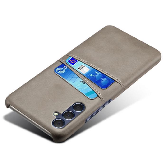 Bild 3,  Samsung Galaxy A15 5G Skal Läderbelagt Med Kortfack Grå