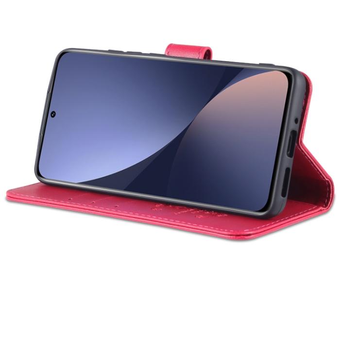 Bild 4, AZNS AZNS Xiaomi 12 Fodral Läder Röd