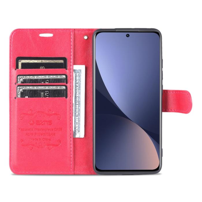 Bild 6, AZNS AZNS Xiaomi 12 Fodral Läder Röd
