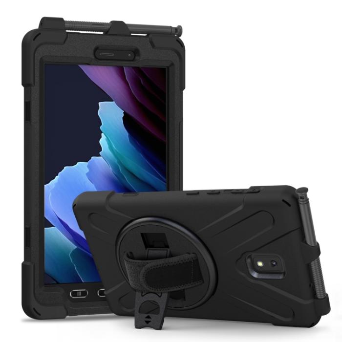 Bild 2,  Samsung Galaxy Tab Active 3 Skal Hybrid Kickstand Rem Svart
