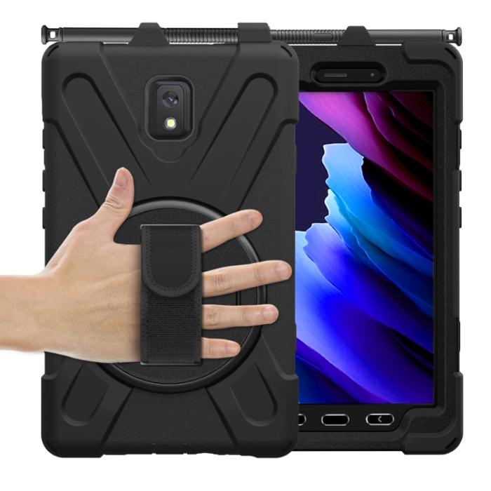 Bild 4,  Samsung Galaxy Tab Active 3 Skal Hybrid Kickstand Rem Svart