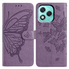  Honor 400 Lite Fodral Fj&auml;ril Tryck Lila