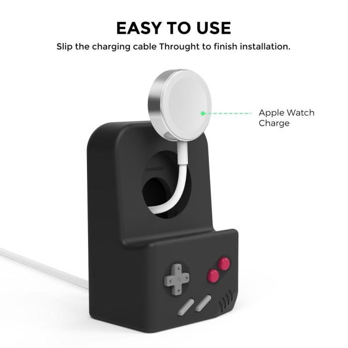 Bild 4, AHASTYLE AHASTYLE Apple Watch Laddningsställ Gamepad Silikon Svart