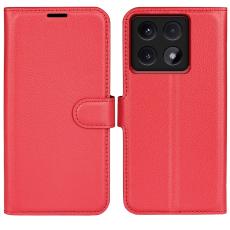  Xiaomi 14T Fodral Litchi L&auml;der R&ouml;d