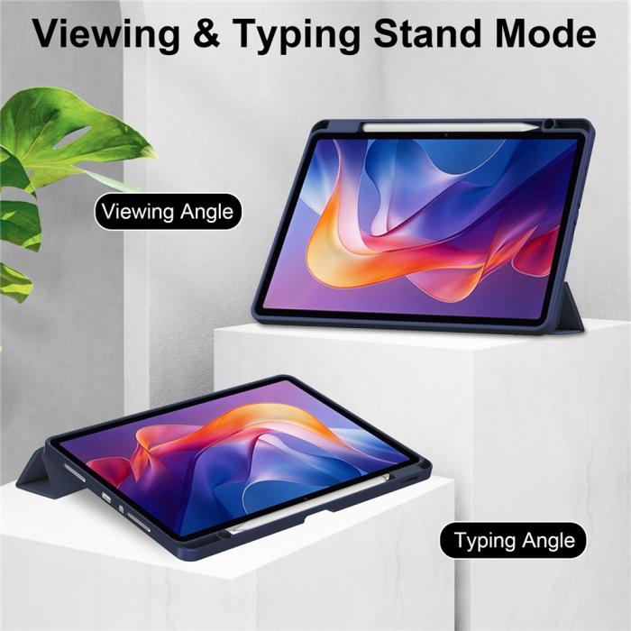Bild 3,  Xiaomi Redmi Pad 2 Fodral Tri-Fold Hybrid Mörk Blå