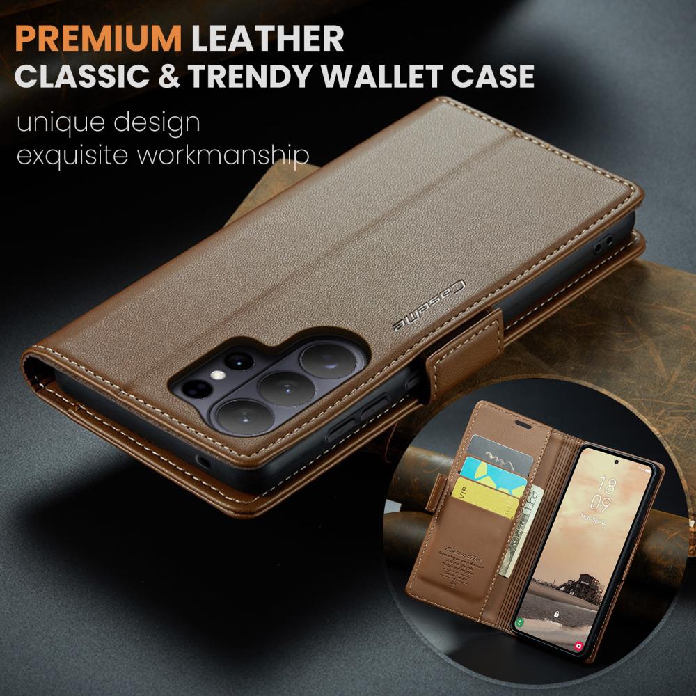 CASEME CASEME Samsung Galaxy S26 Ultra Fodral RFID Läder Brun
