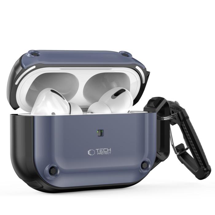 Bild 2, Tech-Protect Tech-Protect AirPods Pro 2/1 Skal Rough Hook Steel Blue