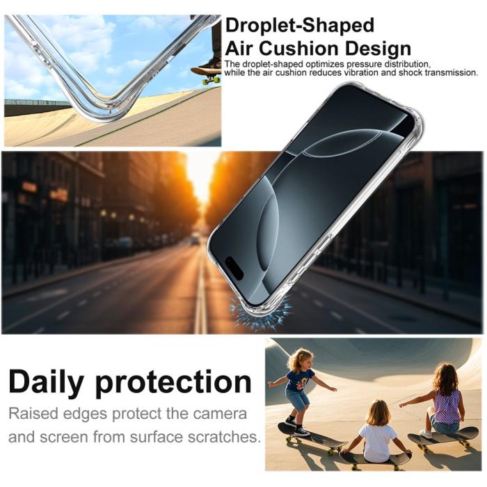 Bild 4, IMAK IMAK iPhone 17 Pro Max Skal TPU Shockproof Airbag Transparent