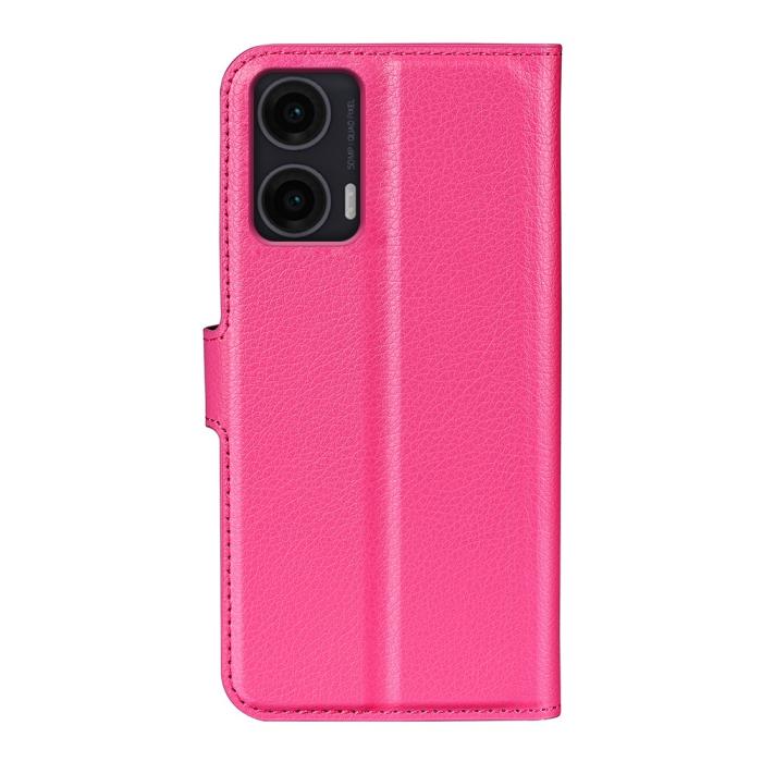 Bild 6,  Motorola Moto G35 5G Fodral Litchi Läder Rosa