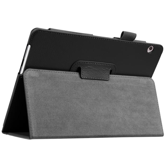 Bild 4,  Huawei MediaPad T3 10 - Litchi läderfodral - Svart