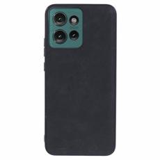  Motorola Edge 50 Neo Skal Retro L&auml;der Svart