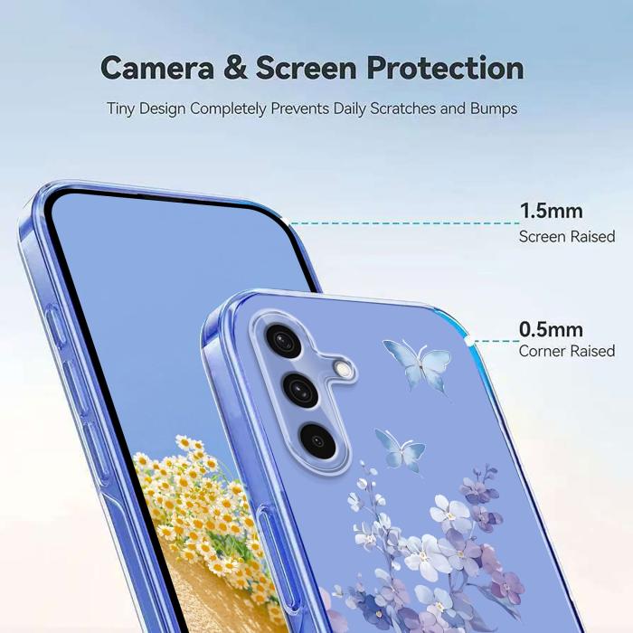 Bild 3,  Samsung Galaxy A27 5G TPU Blommor Violer