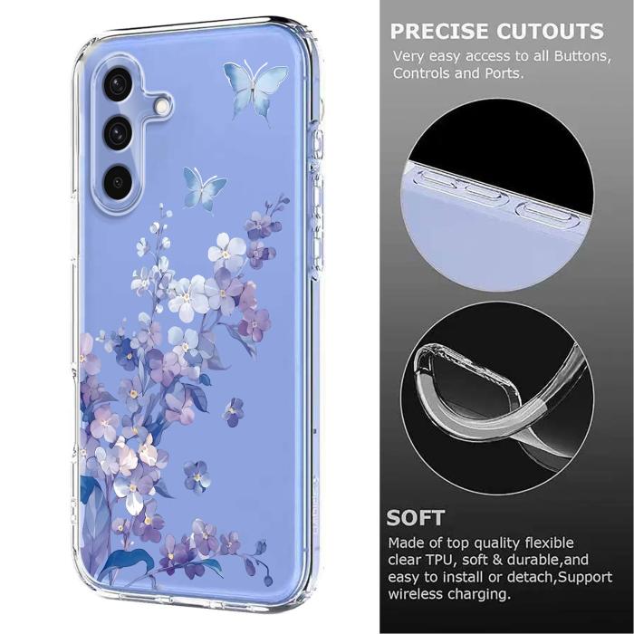Bild 5,  Samsung Galaxy A27 5G TPU Blommor Violer