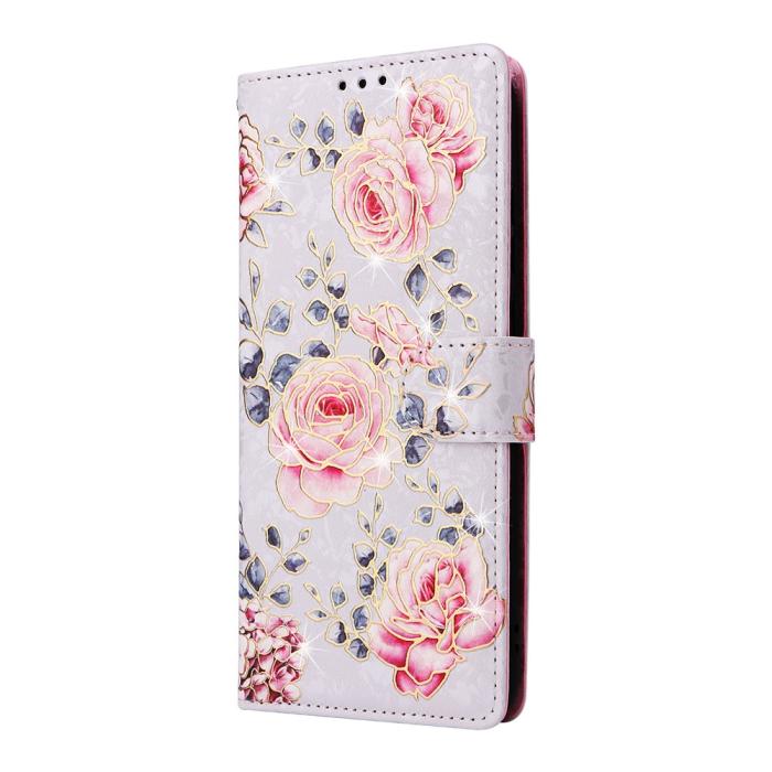 Bild 6,  Samsung Galaxy A07 Fodral RFID Läder Rosa Blommor