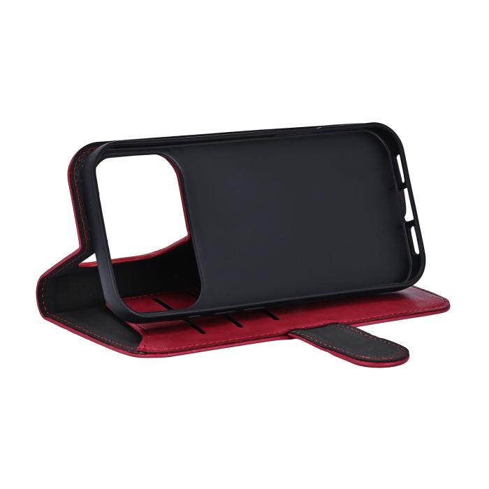Bild 4, Gear Gear iPhone 17 Pro Fodral MagSafe Läder Deep Red