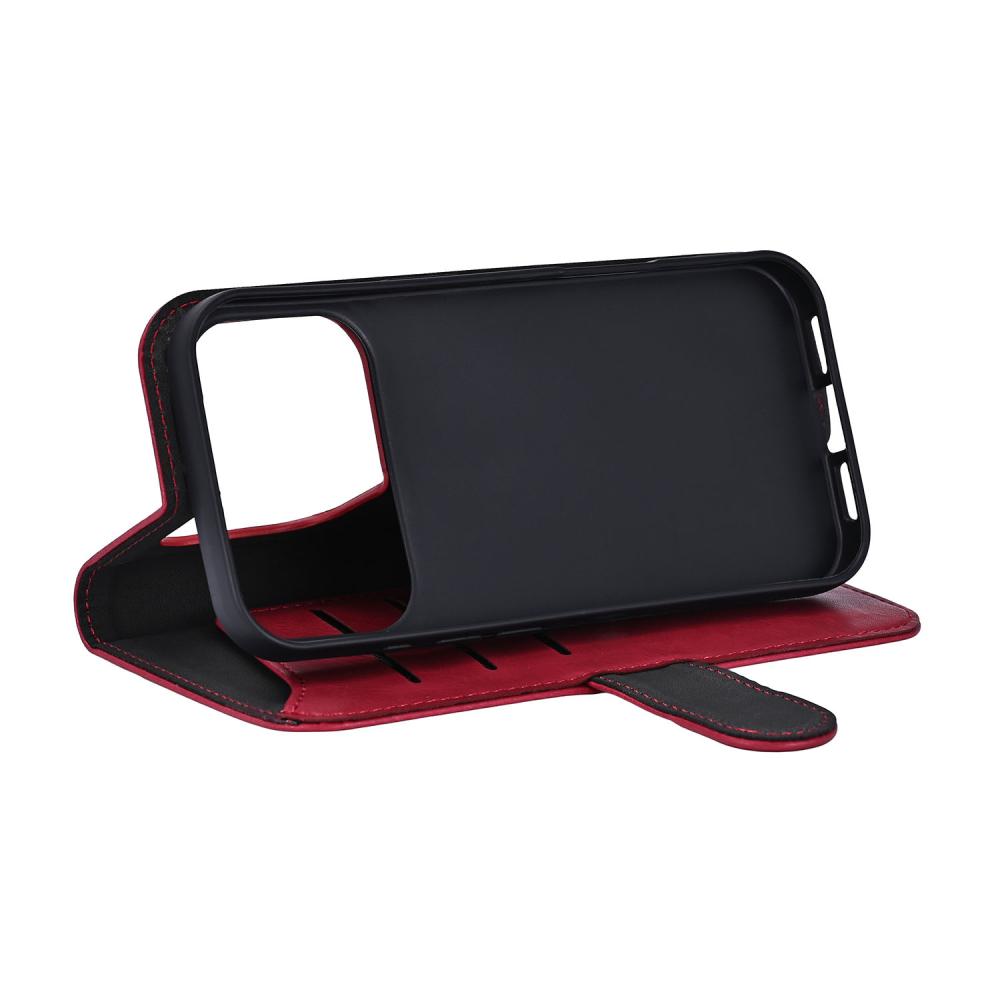 Gear Gear iPhone 17 Pro Fodral MagSafe Läder Deep Red