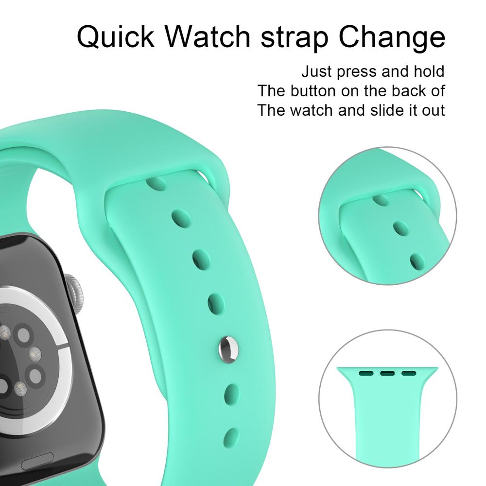 ColorPop Apple Watch 38/40/41/42 mm Silikon Armband (S/M) Mintgrön