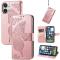  iPhone 16 Fodral Fjäril Tryck Roséguld