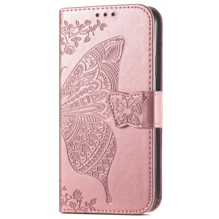 Bild 6,  iPhone 16 Fodral Fjäril Tryck Roséguld