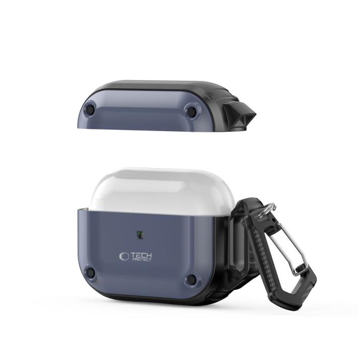 Bild 3, Tech-Protect Tech-Protect AirPods Pro 2/1 Skal Rough Hook Steel Blue
