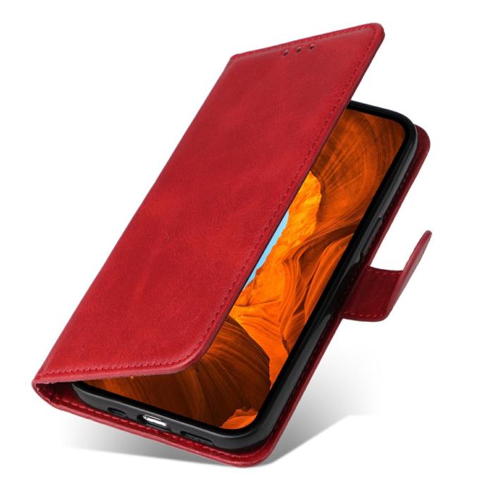 Bild 5,  Xiaomi Redmi Note 14 4G Fodral Läder Folio Röd