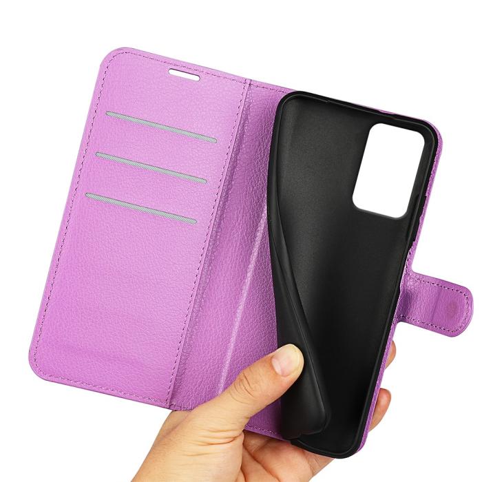 Bild 4,  Motorola Moto G35 5G Fodral Litchi Läder Lila