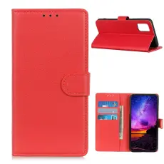  OnePlus 8T / 8T+ - Litchi Textur Fodral - R&ouml;d