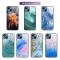  iPhone 14 Plus Skal Marmor Härdat Glas Tyfon