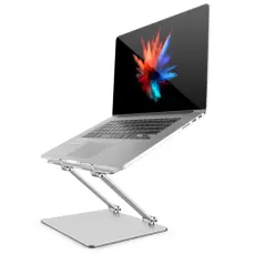  Justerbart Laptop St&auml;ll Aluminium Silver