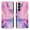  Samsung Galaxy A57 5G Fodral Läder Marmor Lila