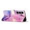  Samsung Galaxy A57 5G Fodral Läder Marmor Lila