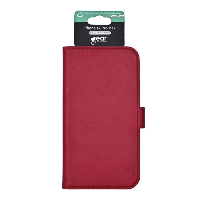 Bild 5, Gear Gear iPhone 17 Pro Max Fodral MagSafe Läder Deep Red